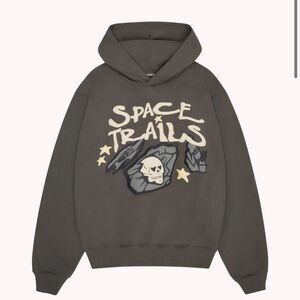 Broken Planet Space Trails Beluga/Gray Large Hoodie